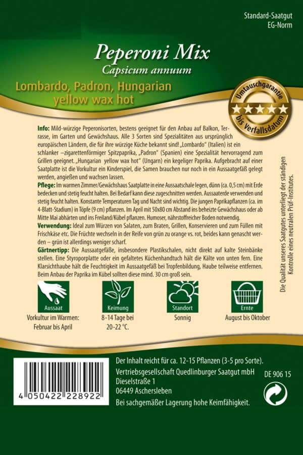 Instrucțiuni de cultivare ardei Padron, Lombardo, Hungarian Yellow Wax